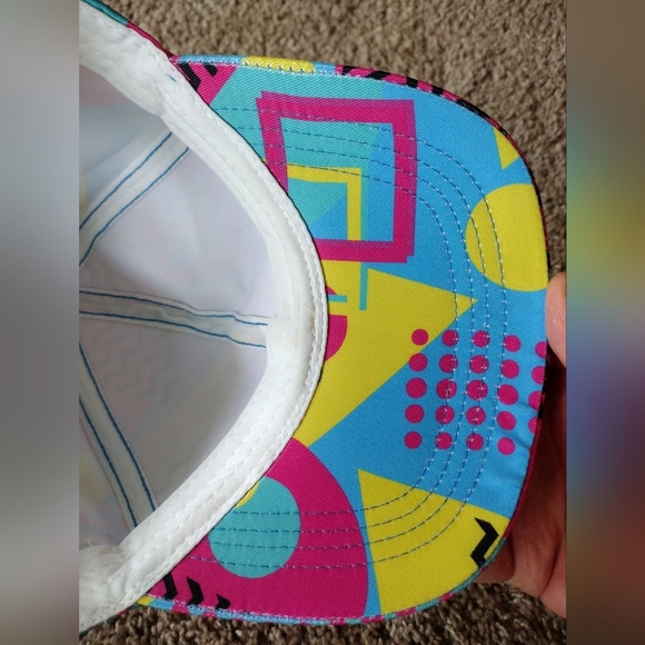 Retro Geometric Pattern Baseball Cap NWOT - Picture 9 of 10